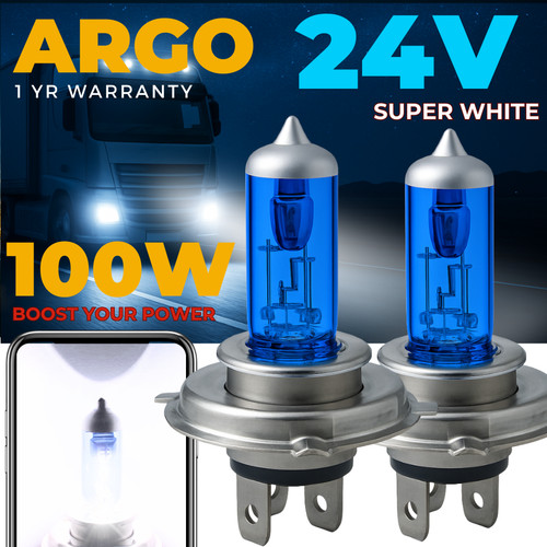 24v xenon white - h4, halogen