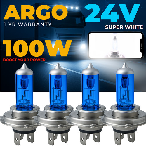24v headlight bulb 100w - h4,