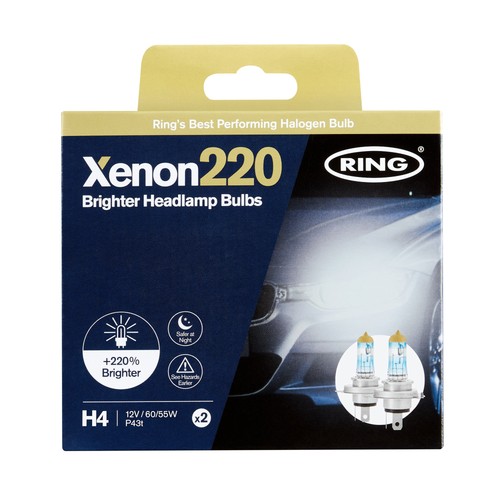 Ring xenon220 headlamp - xenon220, (h4)